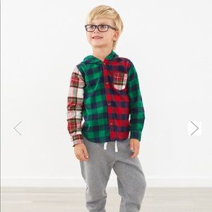 NWT Hanna Andersson flannel hooded shirt